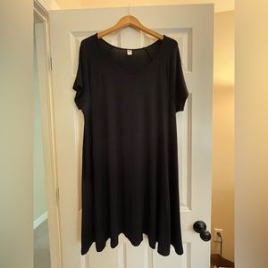 Black T-Shirt Swing Dress